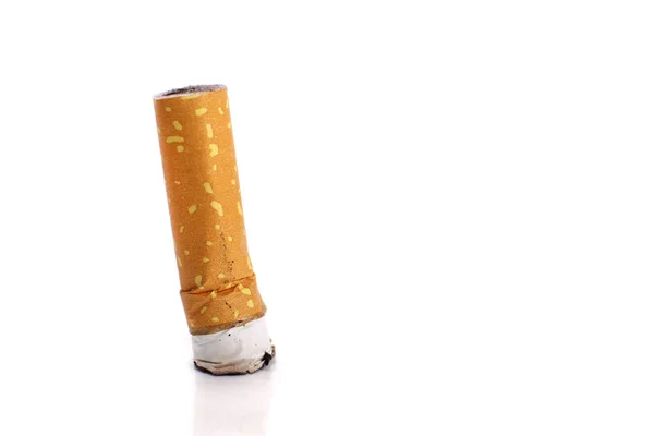 Cigarette Butt Isolated White Background — Stock Photo, Image