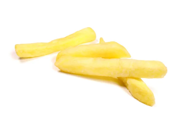 Frites Isolées Sur Blanc Fast Food Malbouffe — Photo