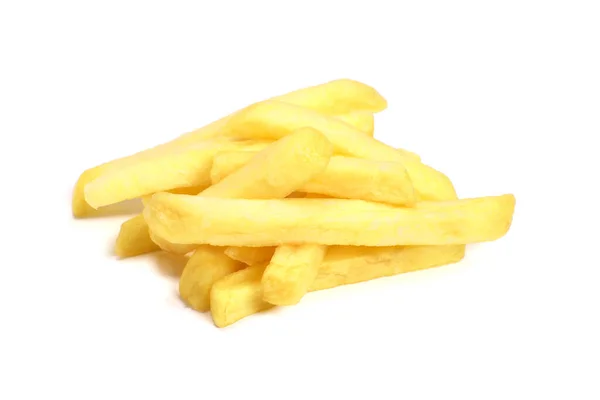 Pommes Frites Friterad Potatis Isolerad Vit — Stockfoto