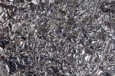 Arkaplan veya doku için buruşmuş alüminyum folyo