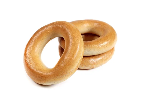 Traditional Dry Bagels Isolated White — Stock Photo, Image