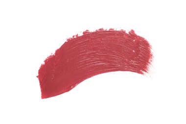 Beyaz arkaplanda Burgundy ruj lekesi izole edildi