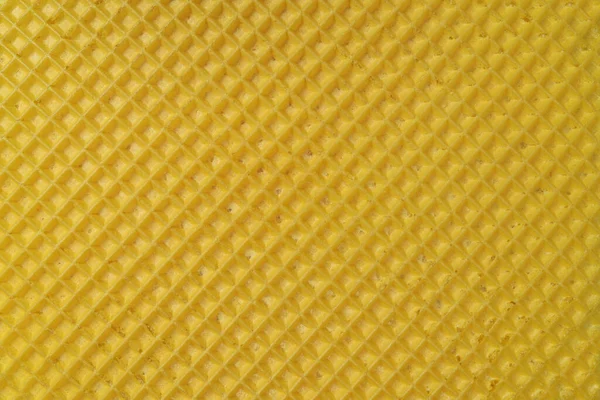 Gelbe Waffel Textur Muster Hintergrund — Stockfoto