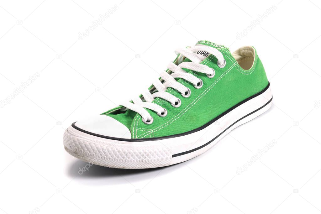 Magdalinovka, Ukraine - May 21, 2022. Converse All Star sneaker on white background