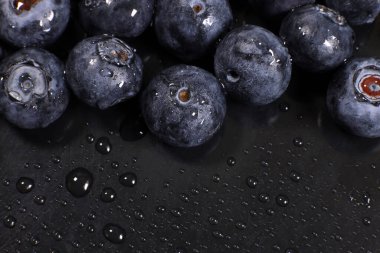 Olgun yaban mersinli makro arka plan yakın plan