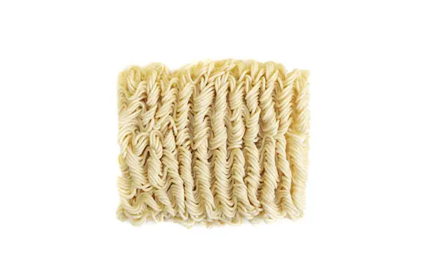 Ξηρά Στιγμιαία Noodles Vermicelli Απομονωμένα Λευκό Φόντο — Φωτογραφία Αρχείου
