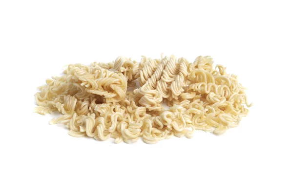 Shredded Dry Instant Noodles Vermicelli Isolated White — Stock Photo, Image