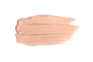 Smar sıvı temel kremi beyaza izole edilmiş.