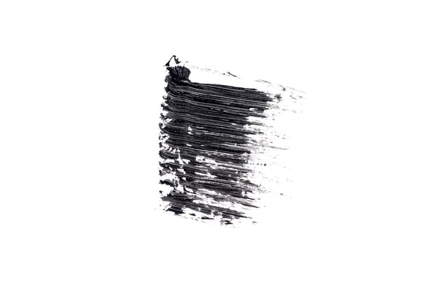 白地に隔離されたマスカラのブラックスミア — ストック写真