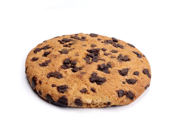 燕麦饼干与巧克力分离的白色 — 图库照片