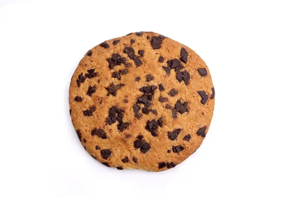 燕麦饼干与巧克力分离的白色 — 图库照片