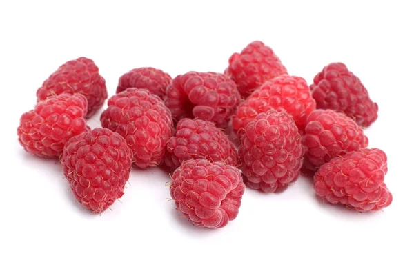 Raspberries Close White Background Concept Diet Healthy Eating — Stock Photo, Image