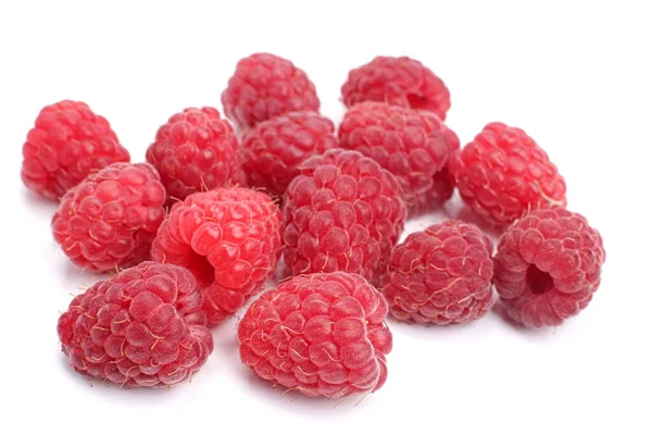 Raspberries Close White Background Concept Diet Healthy Eating — Stock Photo, Image