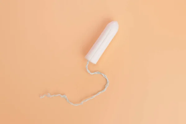 Hygienic Tampon Light Background Concept Hygiene Critical Days — Stock Photo, Image