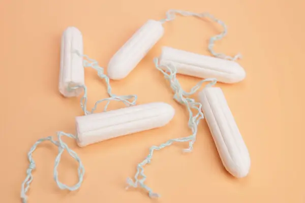 Hygienic Tampons Light Background Concept Personal Hygiene Critical Days — Stock Photo, Image