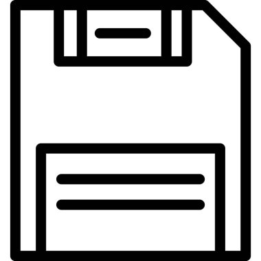 Disket Vektör Simgesi Tasarım İllüstrasyonu