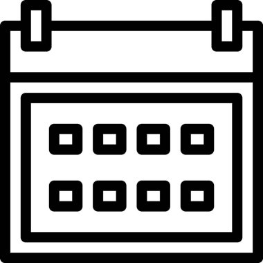 Takvim Vektörü Simgesi Tasarım İllüstrasyonu