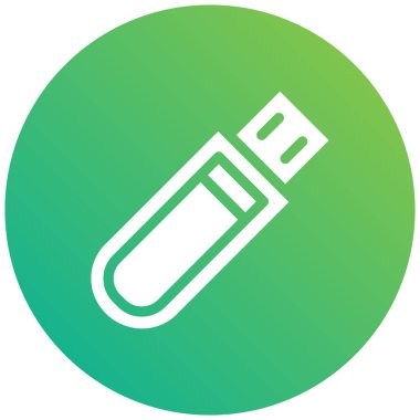 USB Vektör Simgesi Tasarım İllüstrasyonu