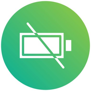 Boş Batarya Vektör Simgesi Tasarım İllüstrasyonu