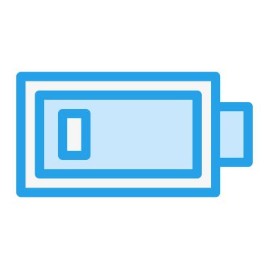 Düşük Pil Vektör Simgesi Tasarım İllüstrasyonu