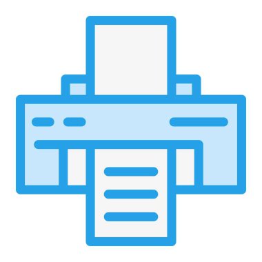 Yazıcı Vektör Simgesi Tasarım İllüstrasyonu