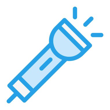 Meşale Vektörü Simgesi Tasarım İllüstrasyonu