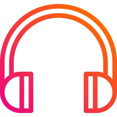 Kulaklıklar Vektör Simgesi Tasarım İllüstrasyonu