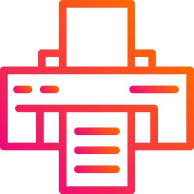 Yazıcı Vektör Simgesi Tasarım İllüstrasyonu