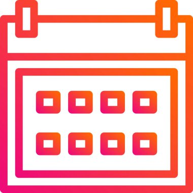 Takvim Vektörü Simgesi Tasarım İllüstrasyonu