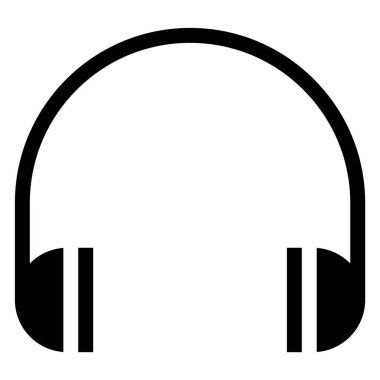 Kulaklıklar Vektör Simgesi Tasarım İllüstrasyonu