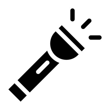 Meşale Vektörü Simgesi Tasarım İllüstrasyonu