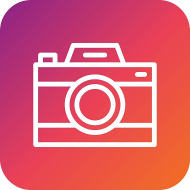 Kamera Vektörü Simgesi Tasarım İllüstrasyonu