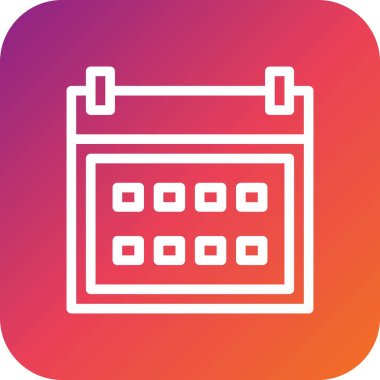 Takvim Vektörü Simgesi Tasarım İllüstrasyonu