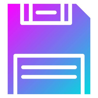 Disket Vektör Simgesi Tasarım İllüstrasyonu