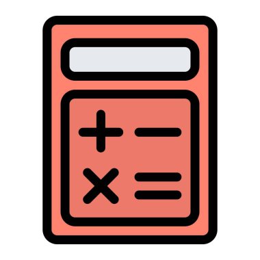 Hesap Makinesi Vektör Simgesi Tasarımı Illustratio