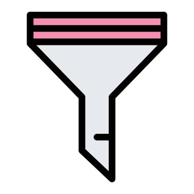 Filtre Vektörü Simgesi Tasarım İllüstrasyonu