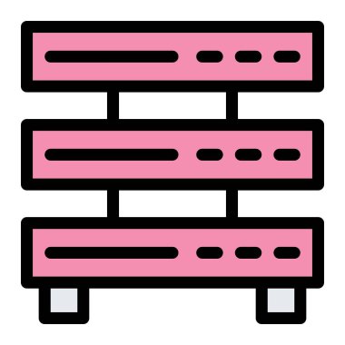 Sunucu Vektörü Simgesi Tasarım İllüstrasyonu