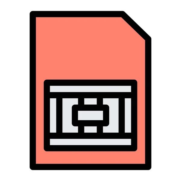 Sim Card Vector Icon Design Illustratio —  Vetores de Stock