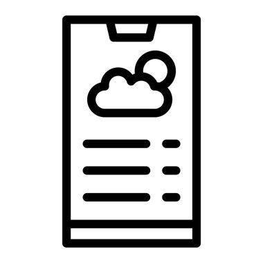 Hava Durumu Uygulaması Vektör Simgesi Tasarım İllüstrasyonu