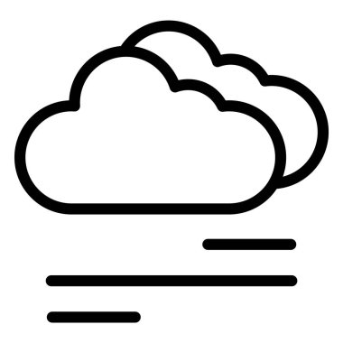 Sisli Vektör Simgesi Tasarım Çizimi