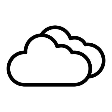 Bulut Vektörü Simgesi Tasarım Çizimi