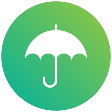 Şemsiye Vektör Simgesi Tasarım İllüstrasyonu