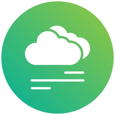 Sisli Vektör Simgesi Tasarım Çizimi