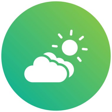 Bulutlu Vektör Simgesi Tasarımı Çizim Oranı