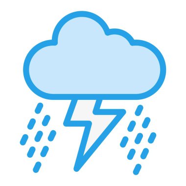 Storm Vektör Simgesi Tasarım İllüstrasyonu