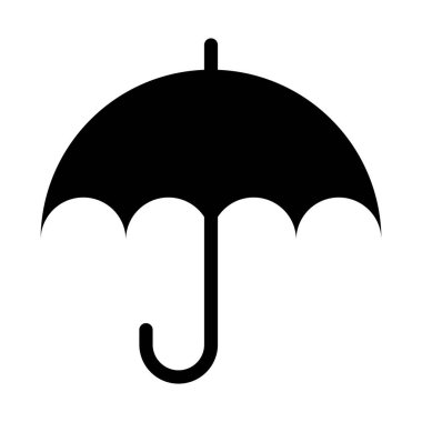 Şemsiye Vektör Simgesi Tasarım İllüstrasyonu