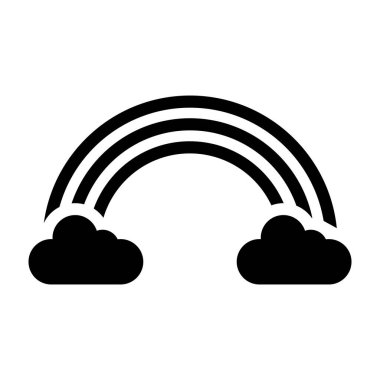 Gökkuşağı Vektör Simgesi Tasarım Çizimi