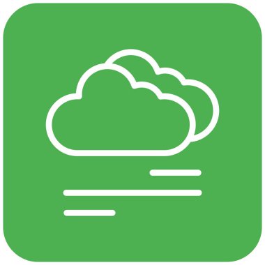 Sisli Vektör Simgesi Tasarım Çizimi