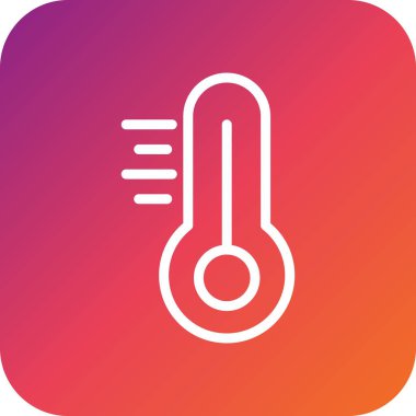 Termometre Vektör Simgesi Tasarım Çizimi