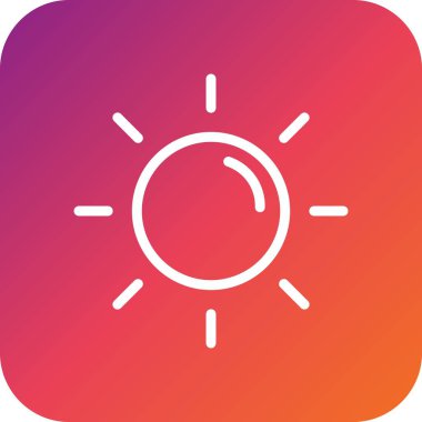 Güneş Vektörü Simgesi Tasarım Illustratio